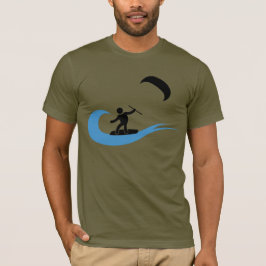 波クールなkitesurfingアイコン tシャツ