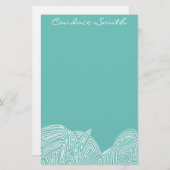 波クールパーソナライズされた 便箋 (正面/裏面)