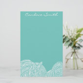 波クールパーソナライズされた 便箋 (スタンド正面)