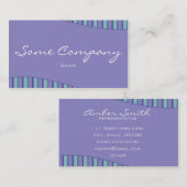 波コレクシストライプのョン（青） 名刺 (正面/裏面)