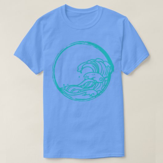 波サーフィン Tシャツ (デザイン正面)