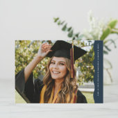 波シンプルモダンエッジ2光海軍の卒業 案内状 (スタンド正面)