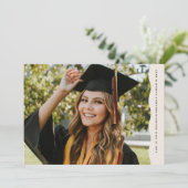 波シンプルモダンエッジ2枚の写真の卒業 案内状 (スタンド正面)