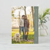 波シンプルモダン縁セージ緑の写真 セーブザデート (スタンド正面)