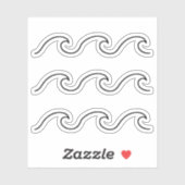 波ステッカー シール (シート)