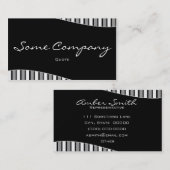 波ストライプの(白黒) 名刺 (正面/裏面)