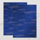 波タイガー（様式化パターン） 2 サンキューカード (正面/裏面)