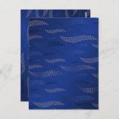 波タイガー(様式化パターン) 2 ポストカード (正面/裏面)