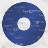 波タイガー（様式化パターン） 2 ワイングラスタグ (正面)