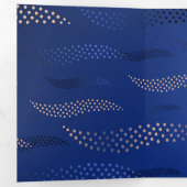 波タイガー（様式化パターン） 2 三つ折りクリスマスカード (内部最初)