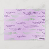 波タイガー（様式化パターン） 3 ポストカード (裏面)