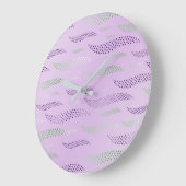 波タイガー(様式化パターン) 3 ラージ壁時計 (傾斜)