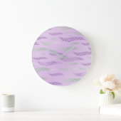 波タイガー(様式化パターン) 3 ラージ壁時計 (ホーム)