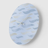 波タイガー(様式化パターン) 4 ラージ壁時計 (傾斜)