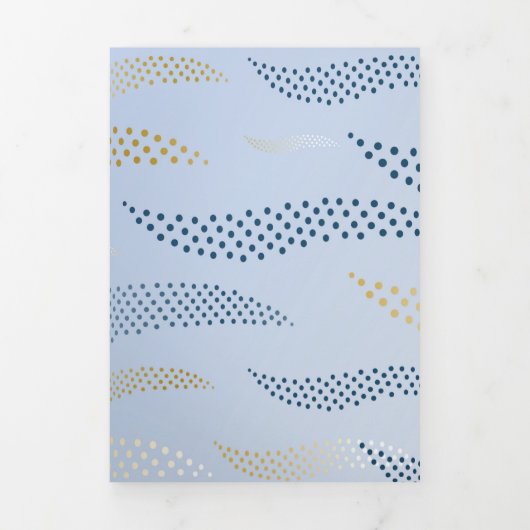 波タイガー（様式化パターン） 4 三つ折りクリスマスカード (カバー)