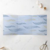 波タイガー（様式化パターン） 4 三つ折りクリスマスカード (内部)