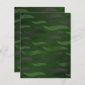 波タイガー(様式化パターン) 5 ノートカード (正面/裏面)