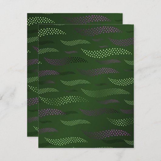 波タイガー(様式化パターン) 5 ノートカード (正面/裏面)