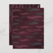 波タイガー(様式化パターン) 6 ポストカード (正面/裏面)