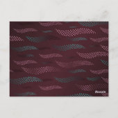 波タイガー(様式化パターン) 6 ポストカード (裏面)