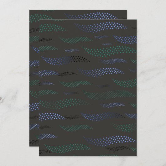 波タイガー(様式化パターン) 7 サンキューカード (正面/裏面)