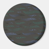 波タイガー(様式化パターン) 7 マグネット (正面)