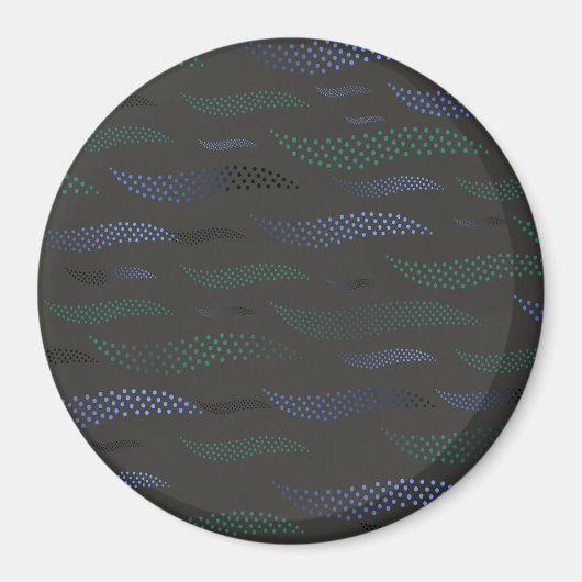 波タイガー(様式化パターン) 7 マグネット (正面)