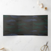 波タイガー（様式化パターン） 7 三つ折りクリスマスカード (内部)