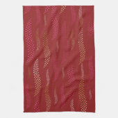 波タイガー(様式化パターン) 8 キッチンタオル (縦)