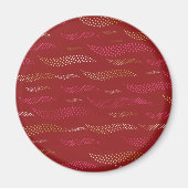 波タイガー(様式化パターン) 8 マグネット (正面)