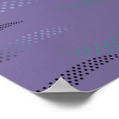 波タイガー（様式化パターン） 9 ポスター (角)