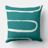 波ティール（緑がかった色） クッション (裏面)