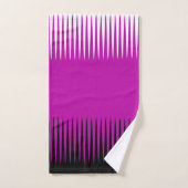 波デザインピンク バスタオルセット (ハンドタオル)