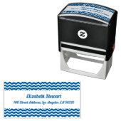 波デザイン差出人住所自己インキングスタンプ セルフインキングスタンプ (インサイチュ)
