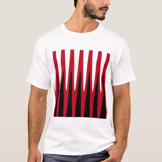波デザイン赤 Tシャツ (正面)