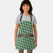 波ネイビー黄色パタミニマルーン エプロン (インサイチュ)