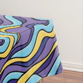 波パタカラフルーンファンキーレトロモダン抽象芸術 テーブルクロス (インサイチュ)