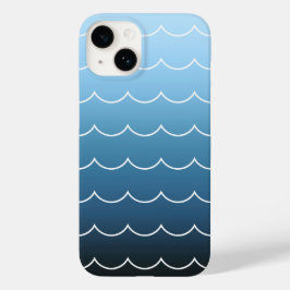 波パタモダンーン穏やかな青のグラデーション Case-Mate iPhone 14ケース