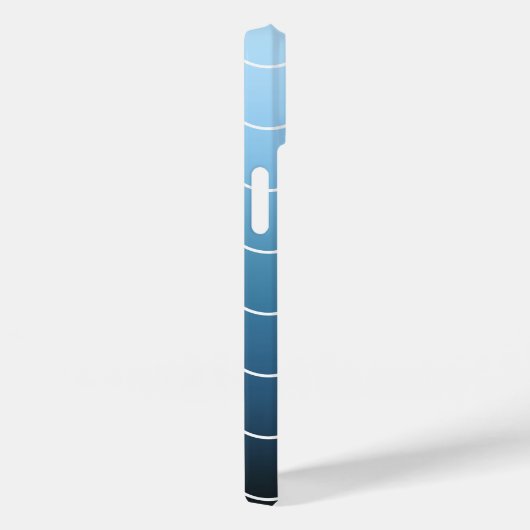 波パタモダンーン穏やかな青のグラデーション Case-Mate iPhoneケース (裏面 / 右)