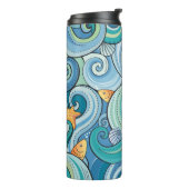 波パターンの中の魚 タンブラー (回転左)