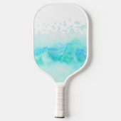 波パーソナライズされたの名前をビーチ ピックルボールラケット (裏面)