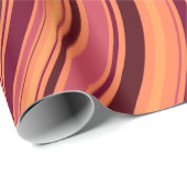 波ピンクの茶色のパタミニマルーン ラッピングペーパー (ロールコーナー)