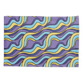 波ファンキーカラフルレトロモダン型枕C 枕カバー (裏面)