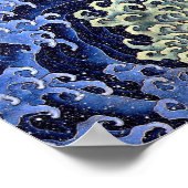 波フェミニンヴィンテージ日本の葛飾北斎 ポスター (角)