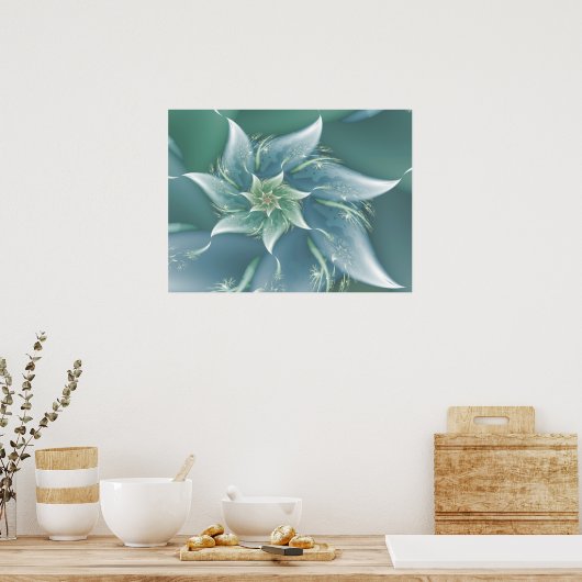 波フラクタル ポスター (キッチン)