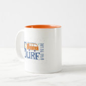 波ポスターをつかまえて下さい ツートーンマグカップ (正面左)