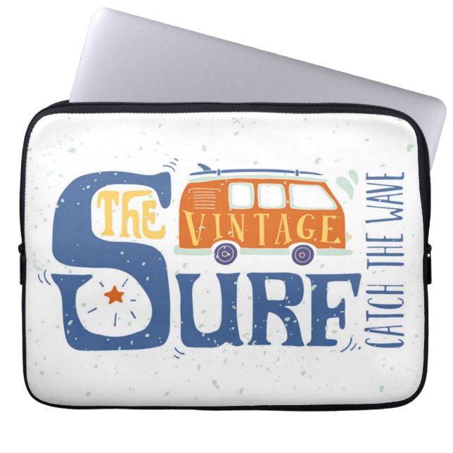 波ポスターをつかまえて下さい ラップトップスリーブ (正面)