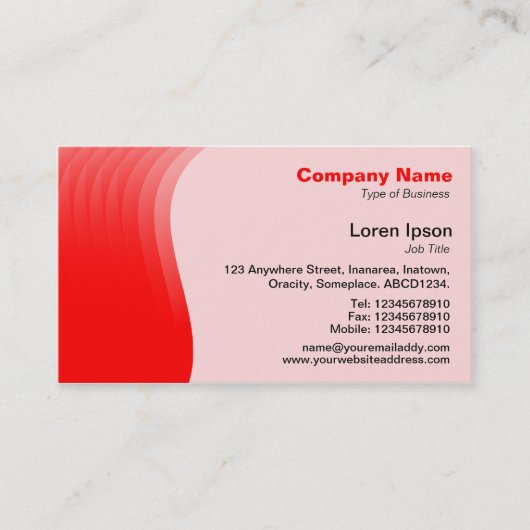 波マージンv2 – 赤 名刺 (正面)