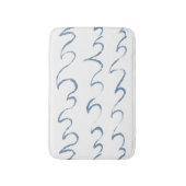 波ミニマル抽象芸術手描き海模様 バスマット (正面縦)