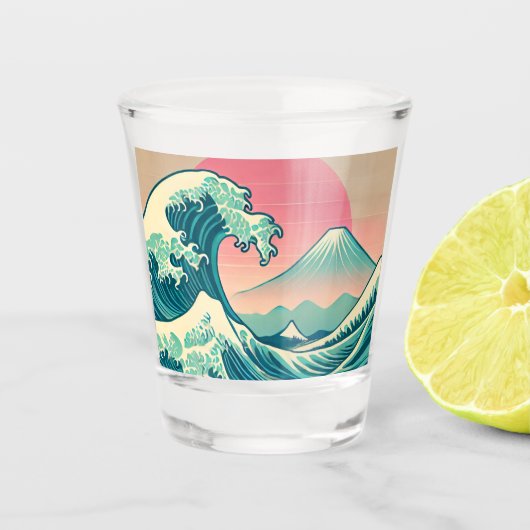 波モダンの解素晴らし釈 ショットグラス (正面)